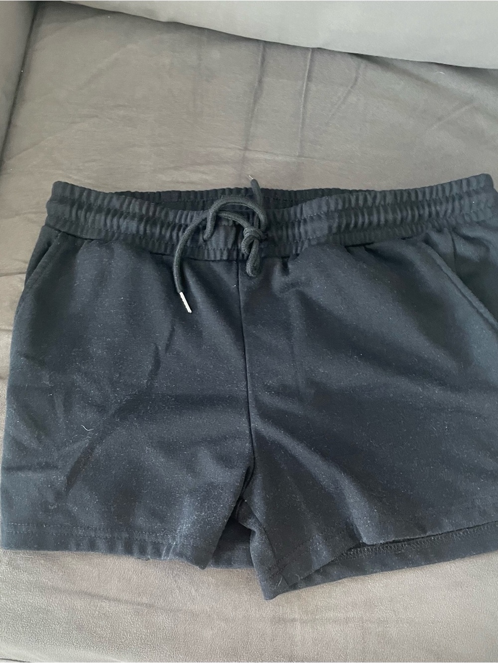 Black Drawstring Casual Shorts